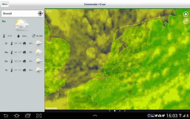 Buienradar android App screenshot 1